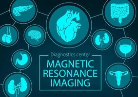 ressonância magnética de órgãos e articulações, vetor de medicina