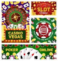 cassino de vegas, pôquer roda da fortuna, caça-níqueis vetor