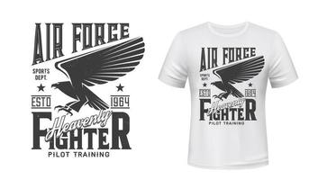 impressão de camiseta, águia gótica hawk da força aérea vetor