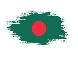 vetor de bandeira de moldura de pincel de bangladesh