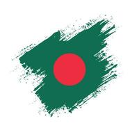 vetor de bandeira de bangladesh moderno quadro de pincelada