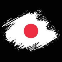 vetor colorido da bandeira do grunge do japão da pintura da mão