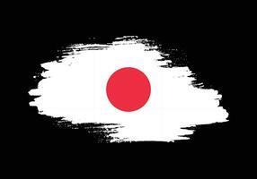 vetor de bandeira de modelo de traçado de pincel de tinta japonesa