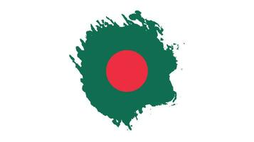 vetor de bandeira de bangladesh livre de pinceladas