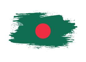 pintar vetor de bandeira de bangladesh pincelada de grunge