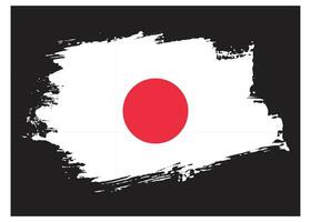 vetor de bandeira do Japão de efeito de pincel profissional