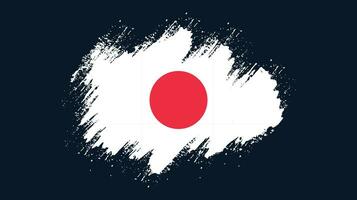 vetor de bandeira do japão pincelada isolada