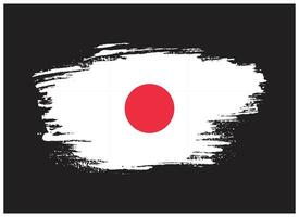 vetor de bandeira do japão forma de traçado de pincel de tinta