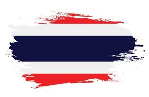 vetor de bandeira da tailândia pincelada de mancha