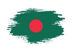 vetor de bandeira de bangladesh pincelada de tinta de tinta