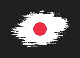 novo vetor de bandeira do japão de textura grunge splash