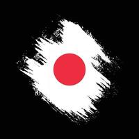 vetor de bandeira do japão de textura gráfica colorida grunge