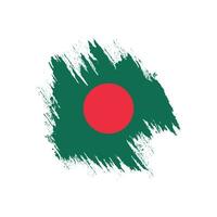 vetor de bandeira de bangladesh de efeito de pincel profissional