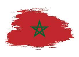traçado de pincel vetor desenhado à mão bandeira de Marrocos
