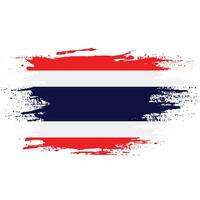 vetor de bandeira da tailândia pincelada de tinta