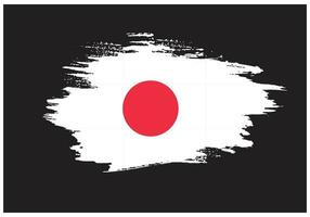 vetor de bandeira do japão pincelada de tinta de tinta