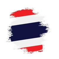 vetor de bandeira de textura grunge tailândia angustiado