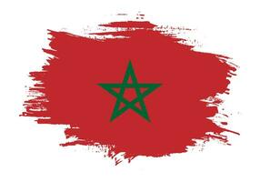 vetor de bandeira de marrocos com raia de tinta profissional