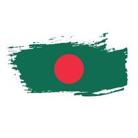 vetor de design de bandeira profissional de bangladesh textura grunge desbotada
