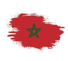 design de vetor de bandeira de textura marrocos