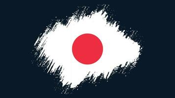 vetor de bandeira do japão pincelada isolada