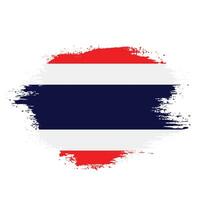 novo vetor de bandeira da tailândia textura grunge splash