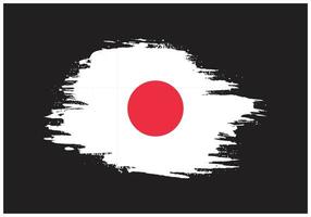 vetor de bandeira de modelo de traçado de pincel de tinta japonesa