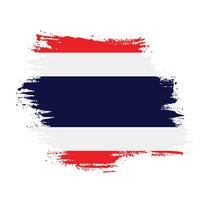 vetor de bandeira de textura grunge tailândia angustiado