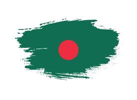 vetor de bandeira colorida de pintura à mão de bangladesh