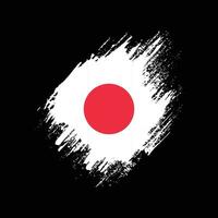 vetor de bandeira do japão de textura gráfica colorida grunge