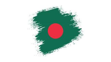 vetor de bandeira de bangladesh pincelada de tinta