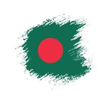 vetor de bandeira de bangladesh quadro de traçado de pincel de tinta de tinta