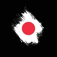 vetor de bandeira do japão de efeito grunge colorido