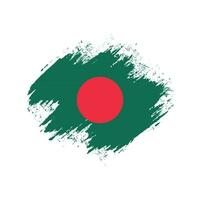 novo vetor de bandeira de bangladesh de textura grunge de pincel