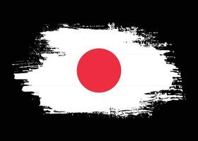 vetor de bandeira do japão pincelada abstrata