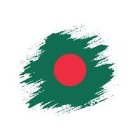 novo vetor de bandeira de bangladesh de textura grunge de pincel