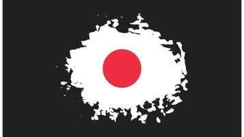 vetor de bandeira do japão pincelada grunge