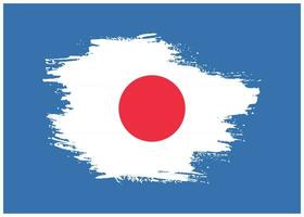 novo pincel de pintura à mão vetor de bandeira do japão