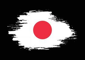 vetor de bandeira do japão pincelada abstrata