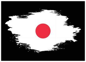 pincelada vetor desenhado à mão bandeira do japão