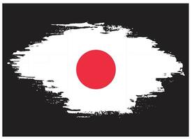 vetor de bandeira do japão de textura grunge profissional angustiado