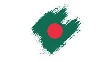 vetor de bandeira de bangladesh pincelada de tinta
