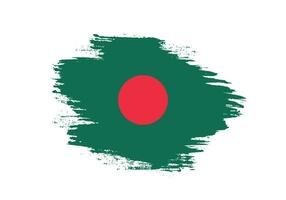 vetor de bandeira de bangladesh em forma de pincelada de tinta