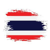 vetor de bandeira da tailândia pincelada
