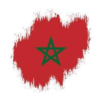 vetor de bandeira de grunge de pincel de Marrocos