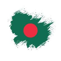 vetor de bandeira de bangladesh de traço de pincel de listra