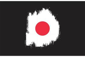 vetor de bandeira do japão pincelada isolada