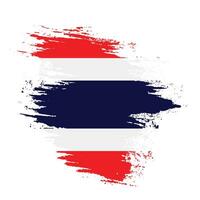 vetor de bandeira da tailândia livre de pinceladas de tinta de tinta