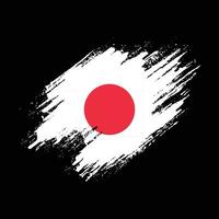 vetor de bandeira do japão de textura gráfica colorida grunge