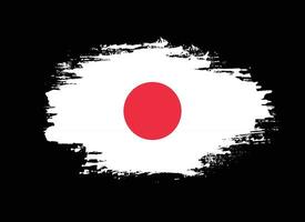 pincelada vetor desenhado à mão bandeira do japão